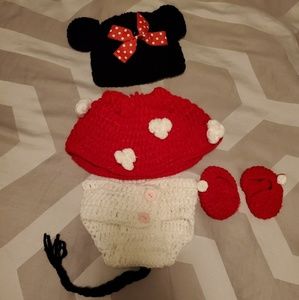 Minnie mouse knitted photo outfit